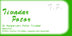 tivadar potor business card